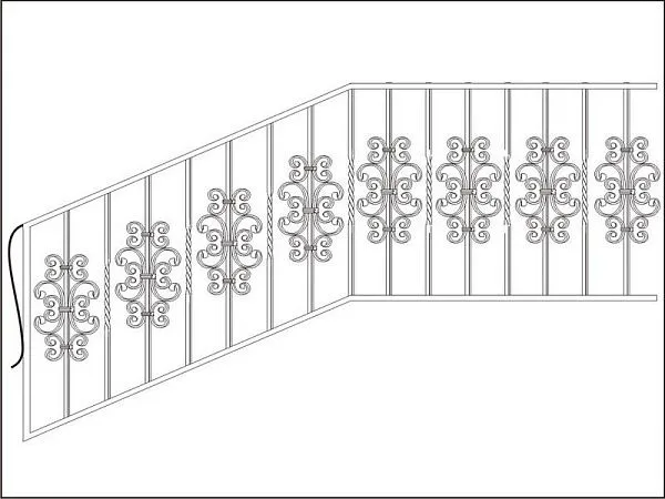 Кованые перила ПК-14