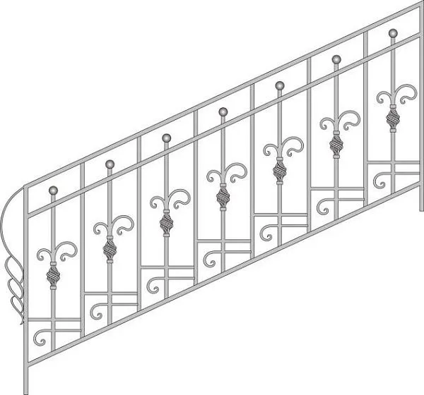Кованые перила ПК-2