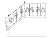 Кованые перила ПК-12