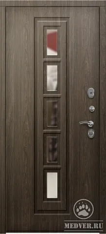 Декоративная входная дверь с зеркалом-142