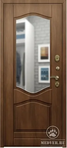 Декоративная входная дверь с зеркалом-155